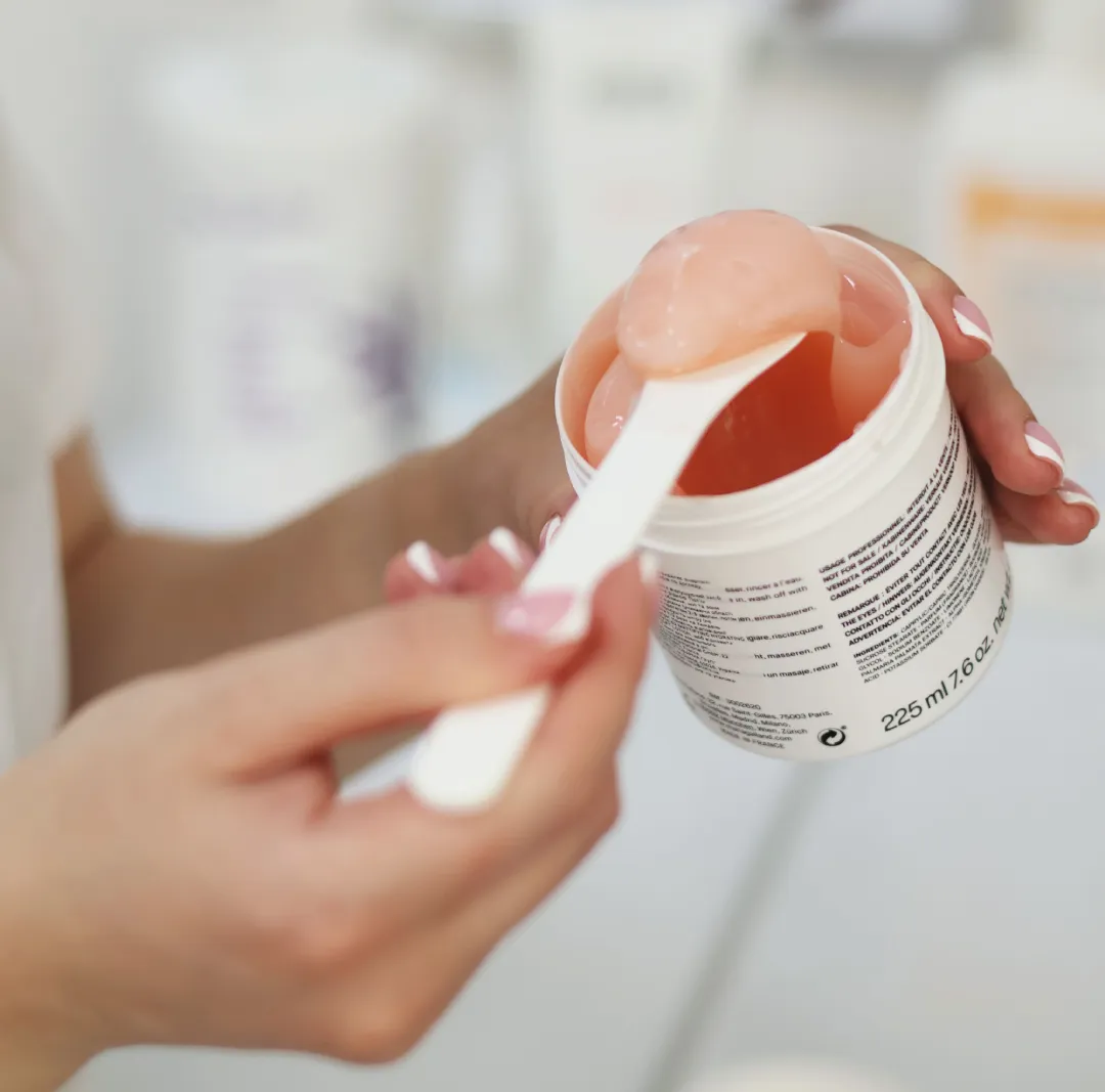 Professional waxing products prepared for a treatment